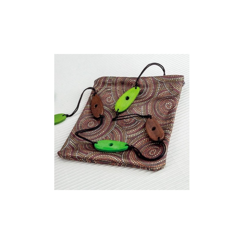 CentroStyle Catenella legno e perline...