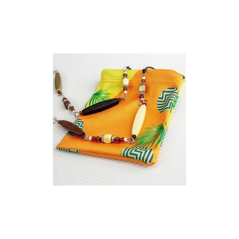 CentroStyle Catenella legno e perline...