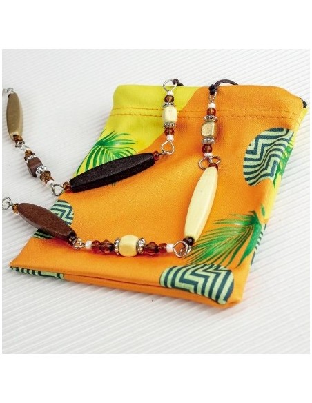 CentroStyle Catenella legno e perline 08826