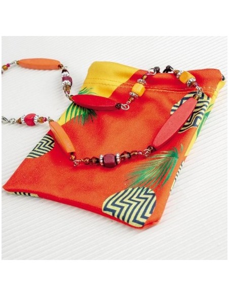 CentroStyle Catenella legno e perline 08829